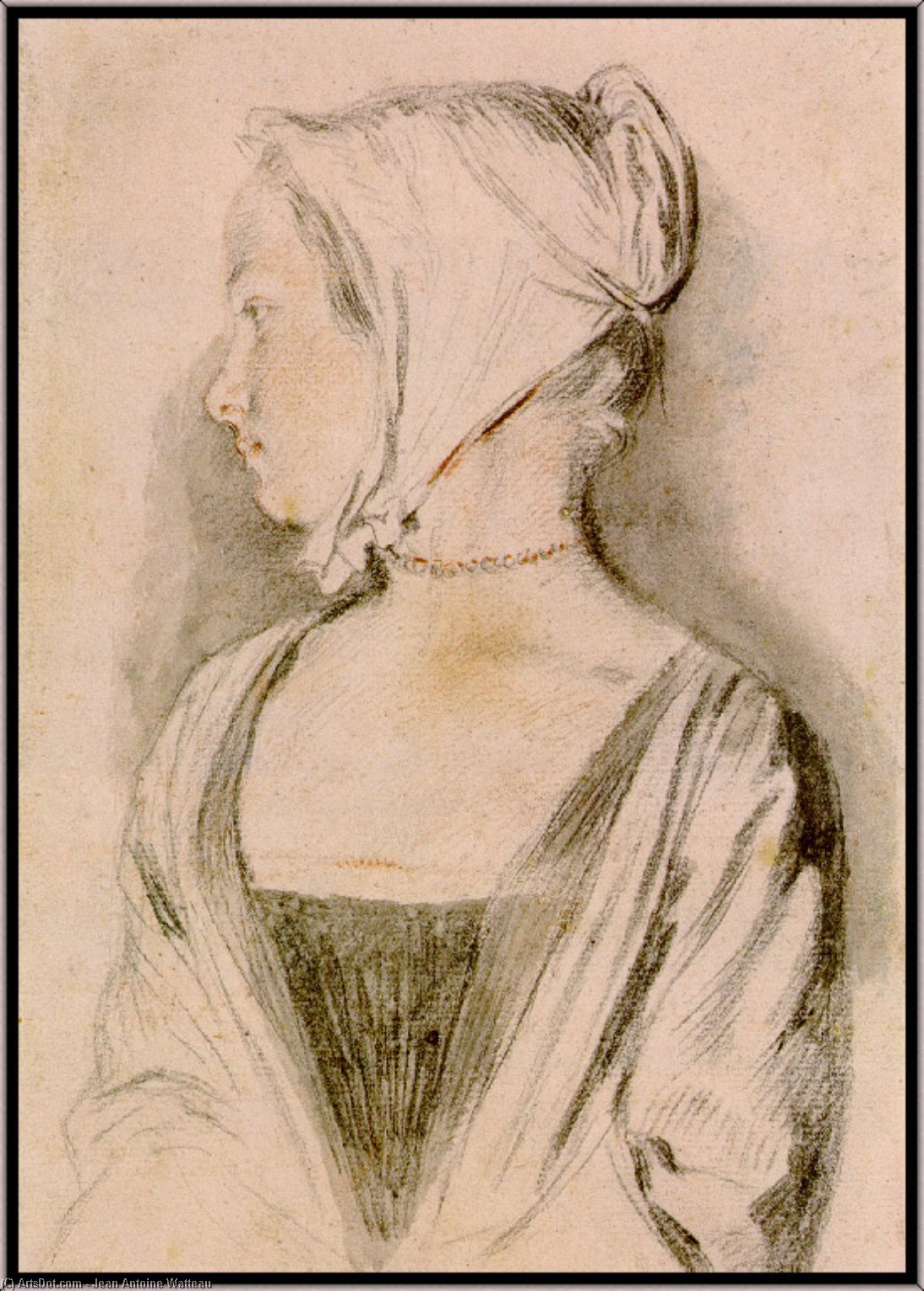 Portrait Of A Girl — Jean-antoine Watteau