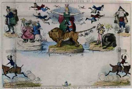 Caricature Of The Mulready Envelope — John Leech