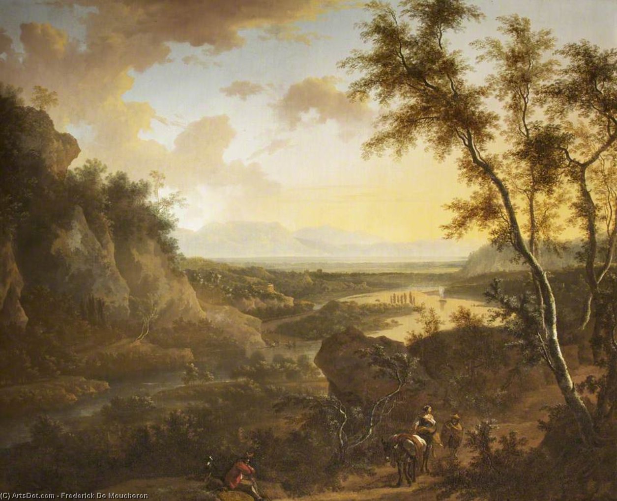 An Italianate Landscape — Frederick De Moucheron