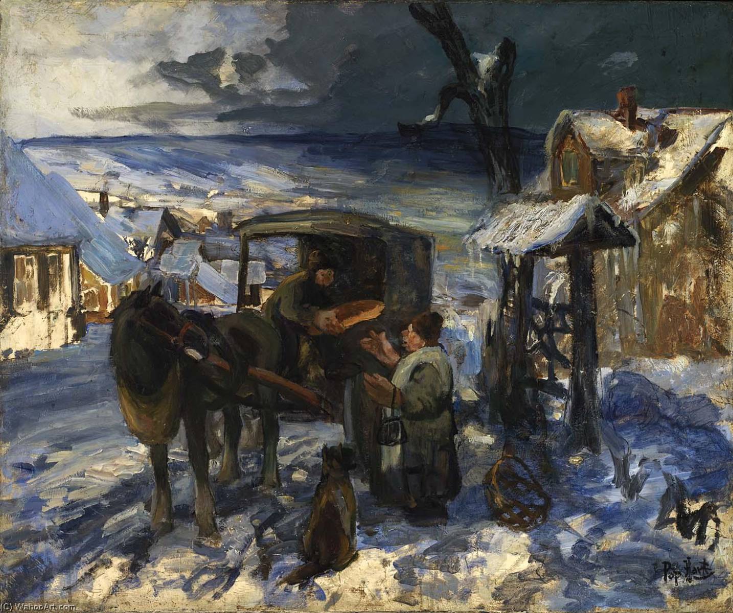 Village Scene — George Overbury Pop Hart