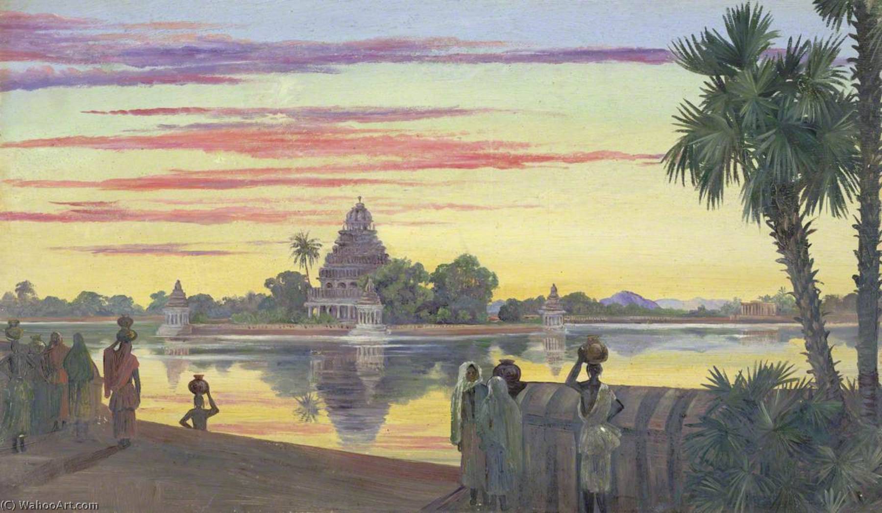 Der Teich, Madurai, Indien — Marianne North