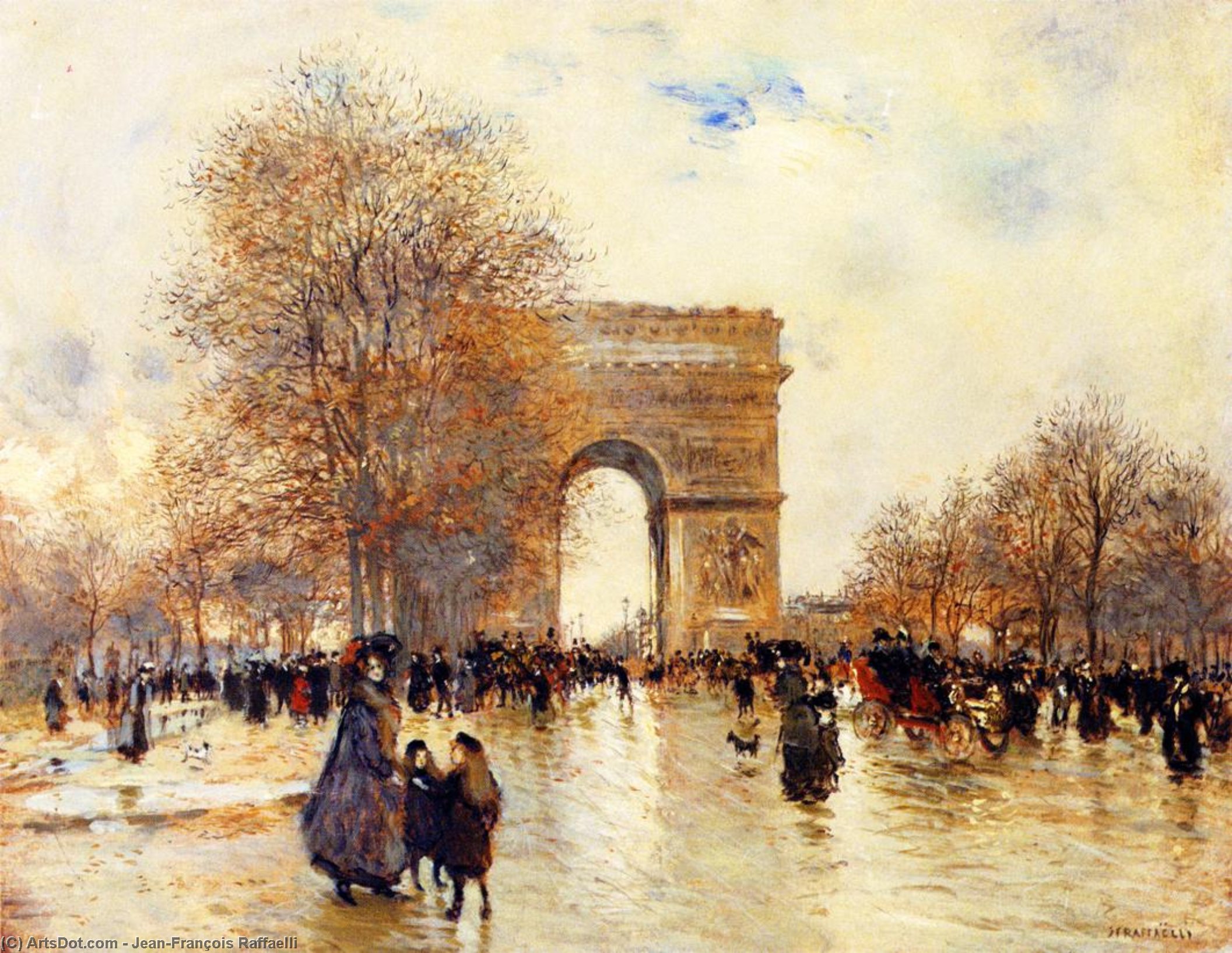 The Arc De Triomphe, Autumn Effect — Jean-françois Raffaelli