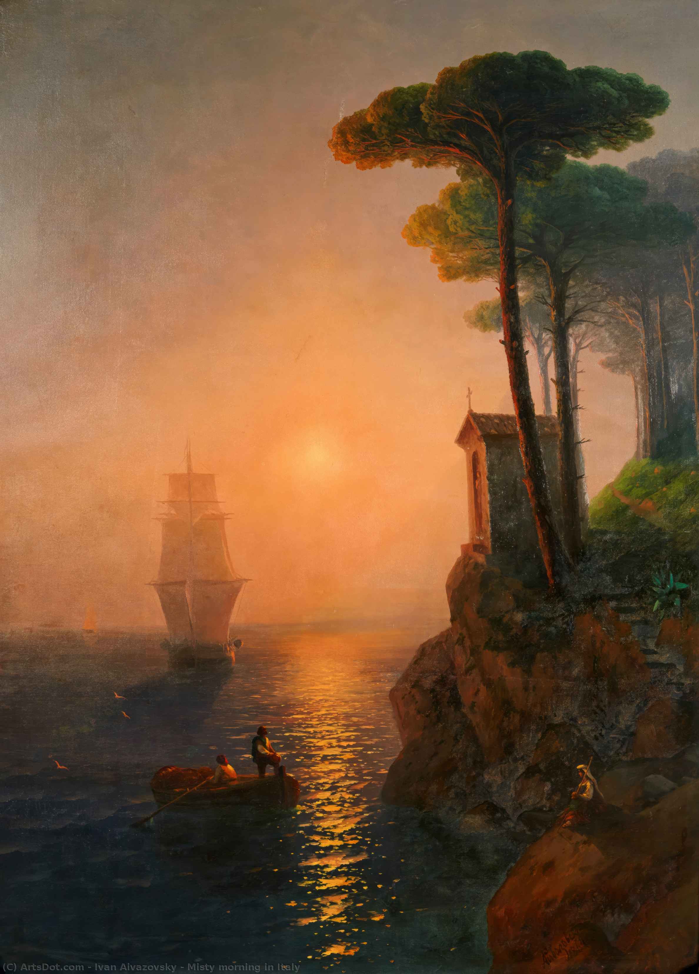 Misty Morning In Italy — Ivan Konstantinovich Aivazovsky