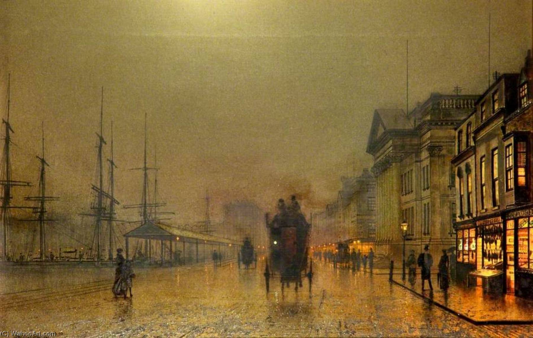 Liverpool Docks By Night — John Atkinson Grimshaw