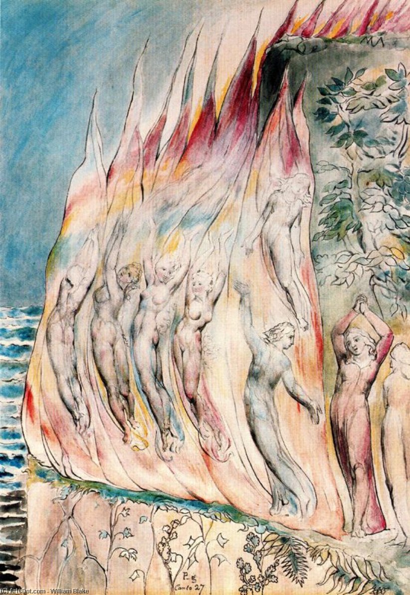 Dante About To Enter Into The Flames — William Blake
