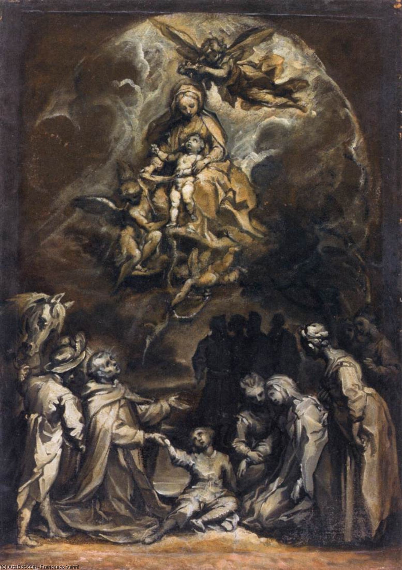 St Hyacinthus Raising A Drowned Child — Francesco Vanni