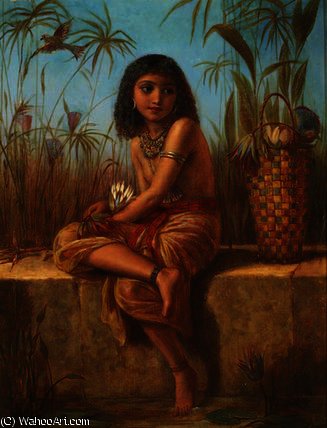 An Egyptian Flower Girl — Frederick Goodall