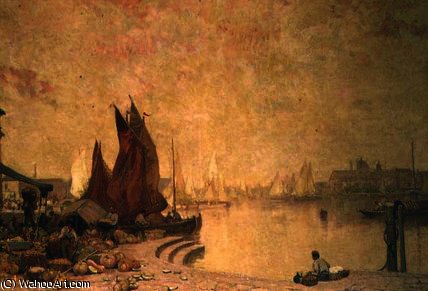 A Venetian Quay — Alfred Edward East