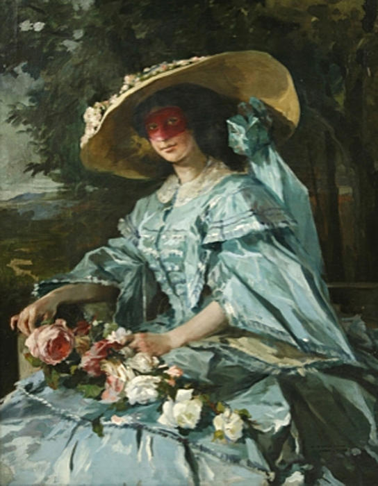 Retrato De Mujer Con Sombrero — Julio Vila Prades