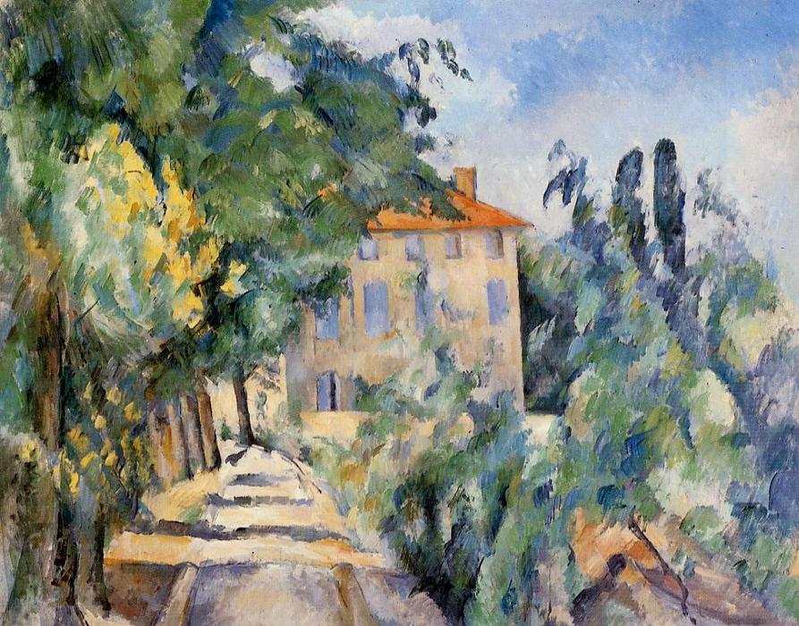 House With Red Roof — Paul Cézanne
