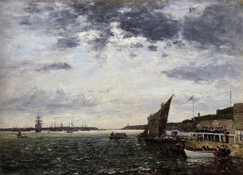 Marines Landing In Brest Harbor — Eugène Louis Boudin