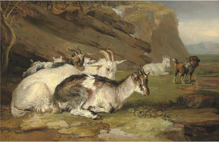 Goats In A Rocky Landscape — James Ward