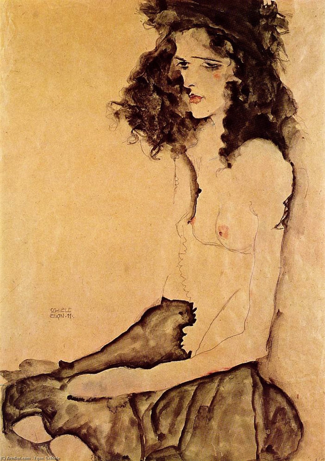 Girl In Black — Egon Schiele