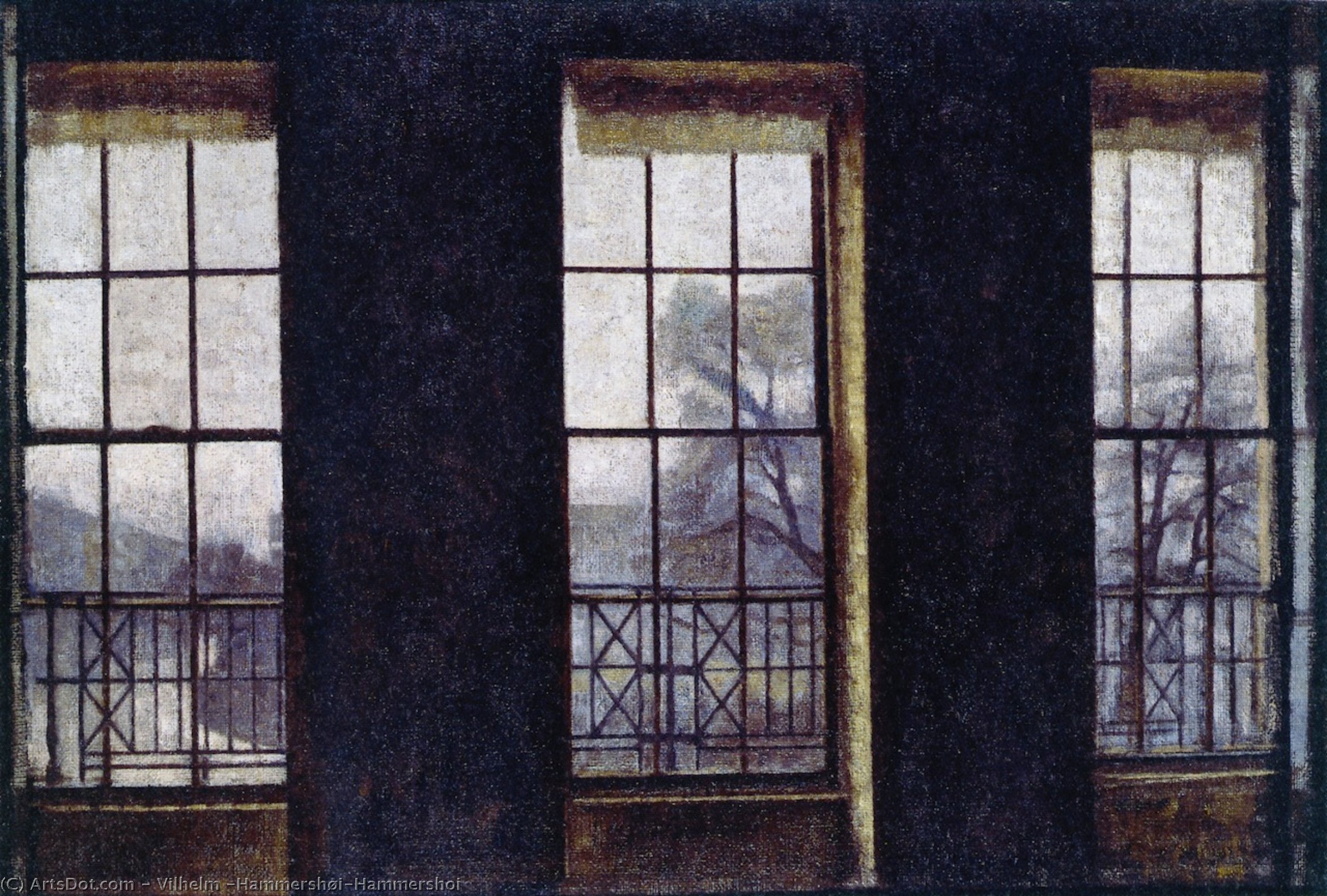 Interior In London, Brunswick Square — Vilhelm (hammershøi)hammershoi
