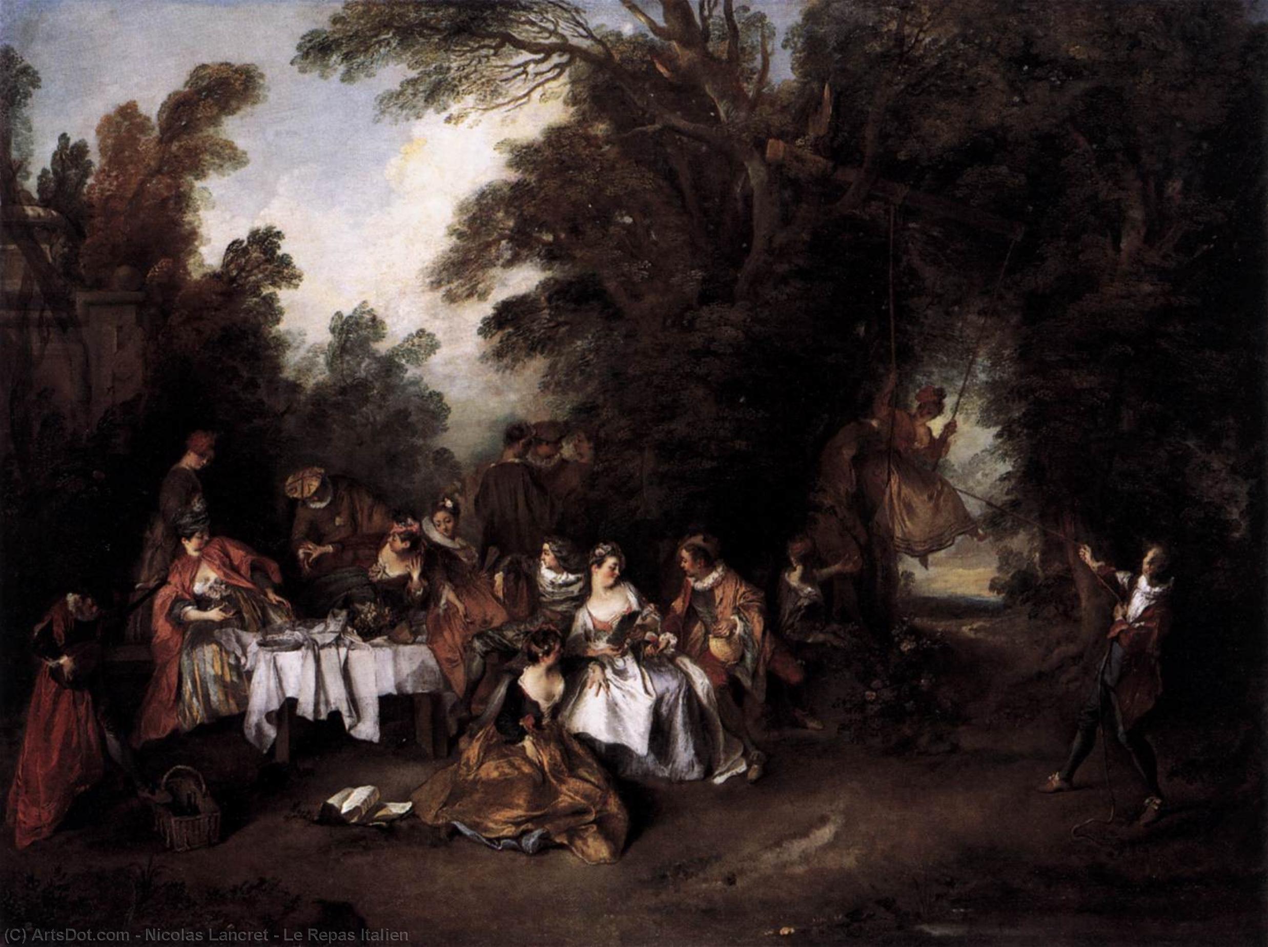 Le Repas Italien — Nicolas Lancret
