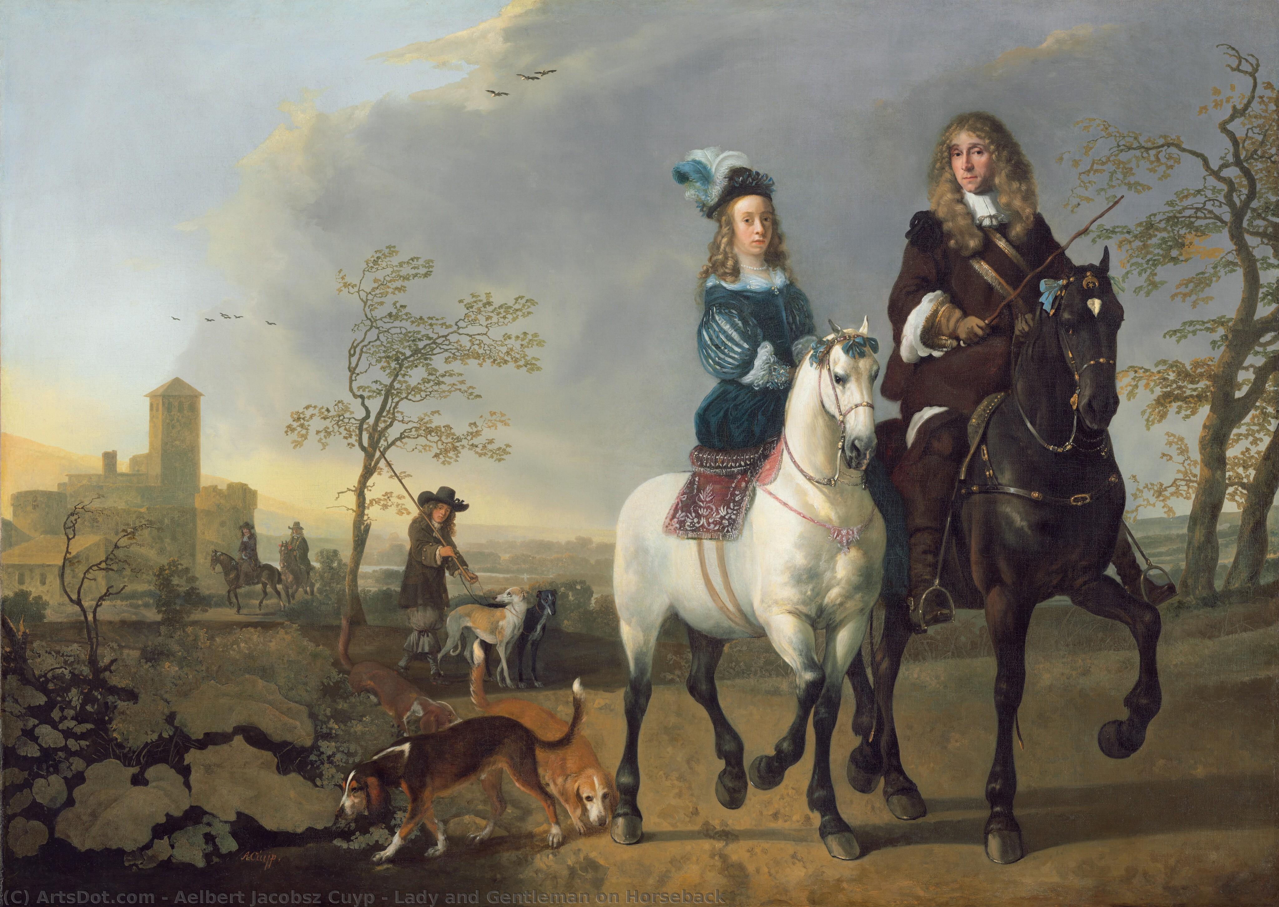 Lady And Gentleman On Horseback — Aelbert Jacobsz Cuyp