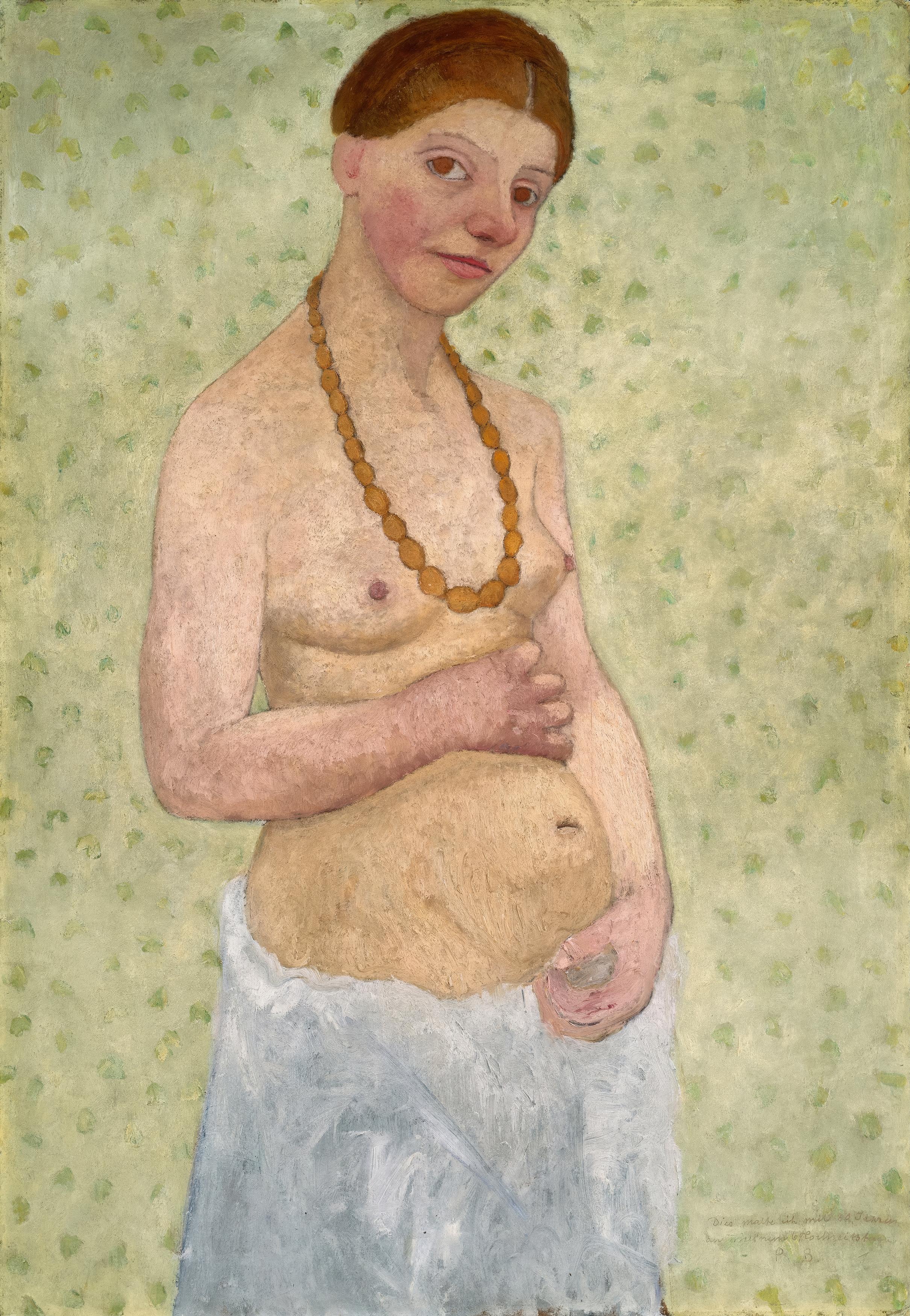 Self-portrait On Th Sixth Wedding Anniversary — Paula Modersohn-becker