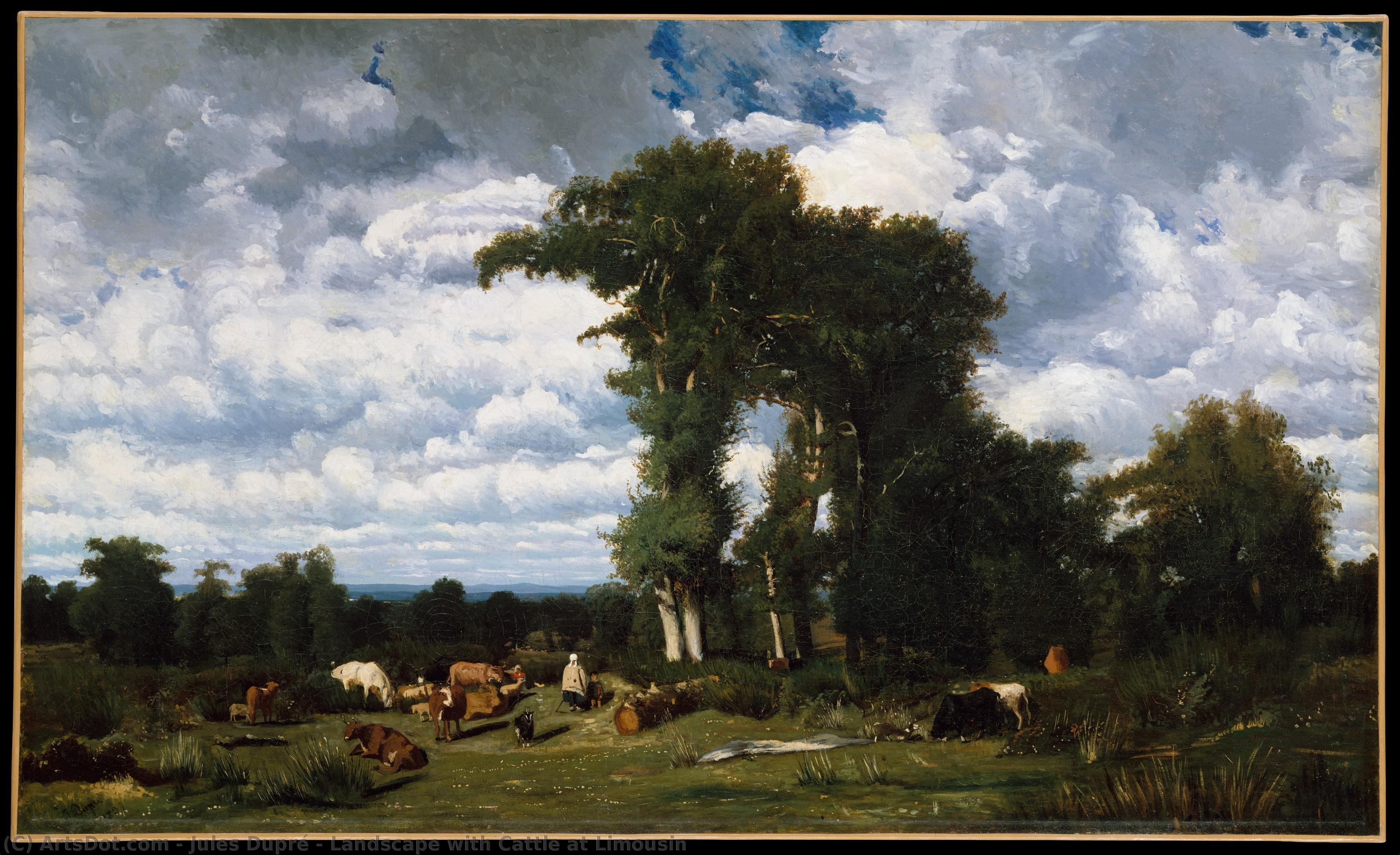 Landscape With Cattle At Limousin — Jules Dupré