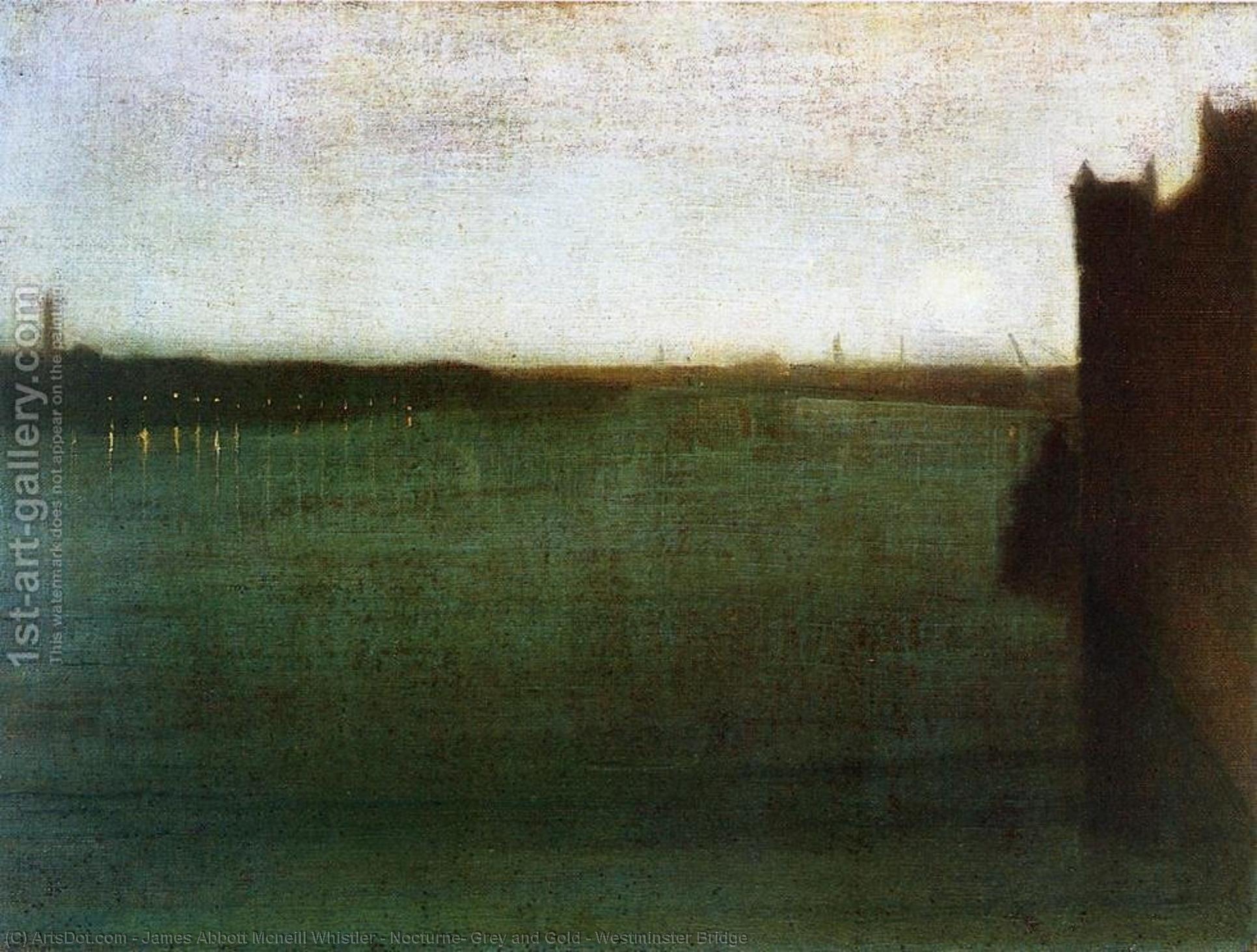 Nocturne: Grey And Gold - Westminster Bridge — James Abbott Mcneill Whistler
