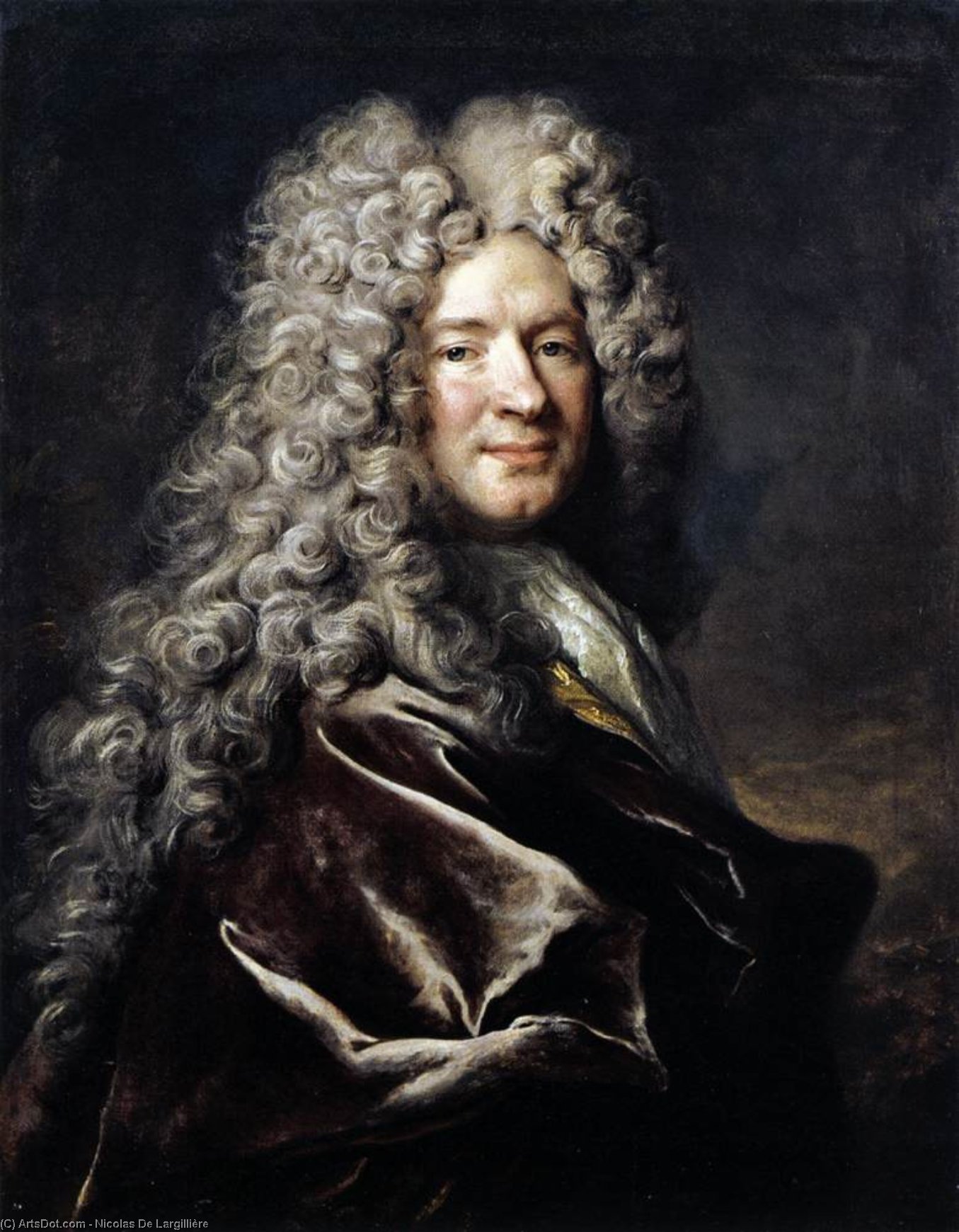 Portrait Of A Man In A Purple Robe — Nicolas De Largillière