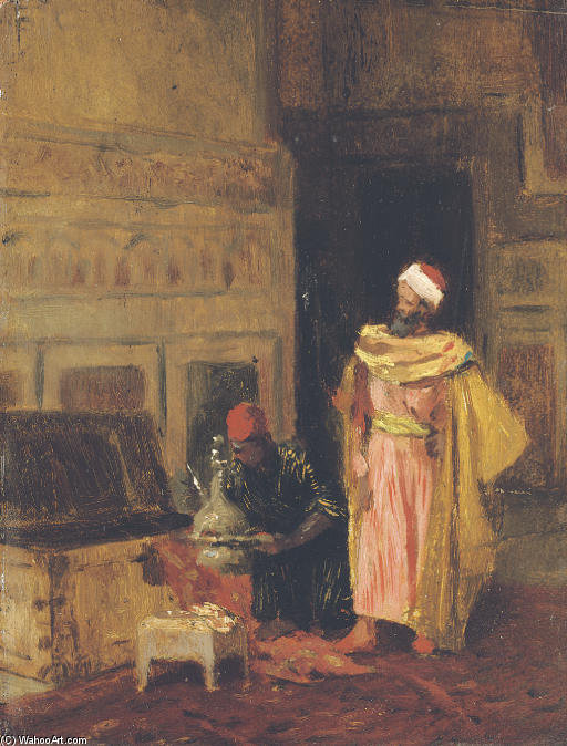 An Arab With His Servant — Ludwig Deutsch