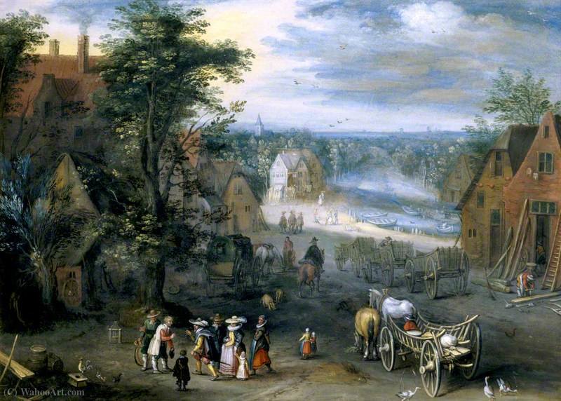 A Village Scene — Jan The Younger Brueghel