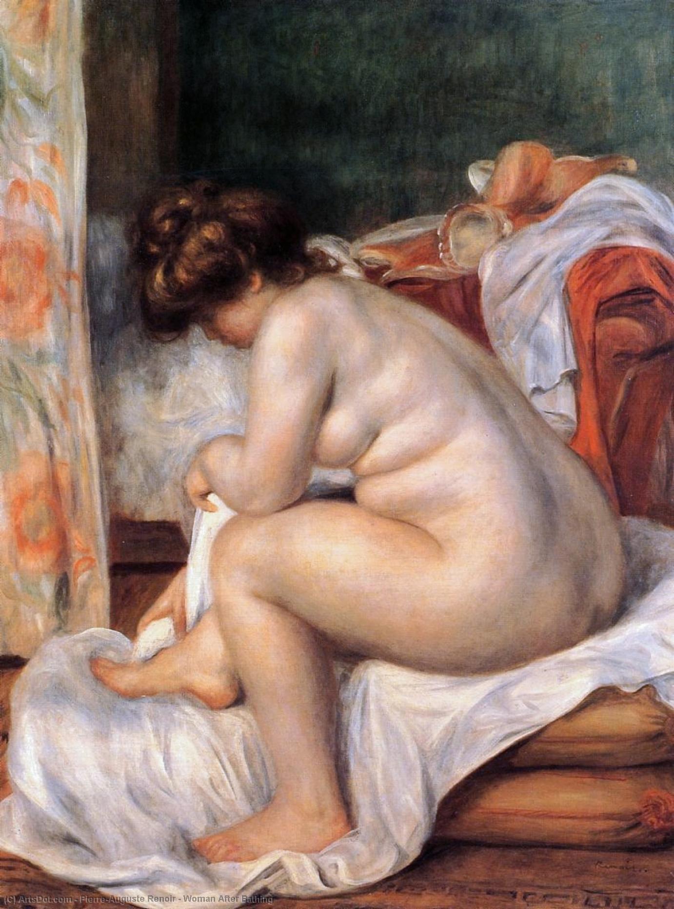 Woman After Bathing — Pierre-auguste Renoir