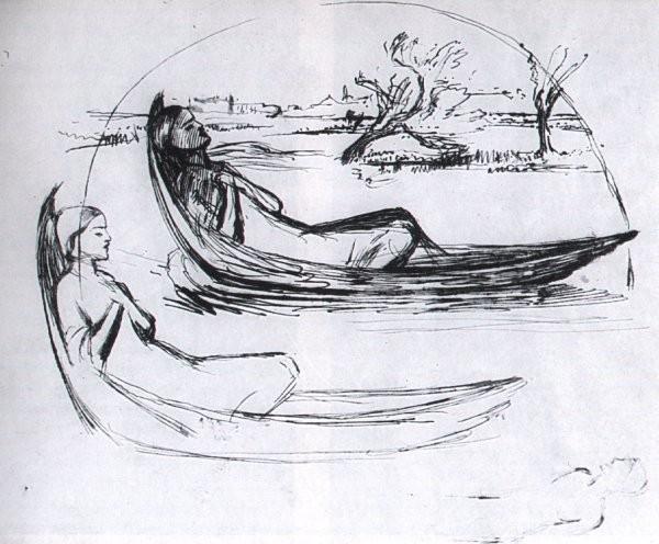 The Lady Of Shalott (study) — William Holman Hunt