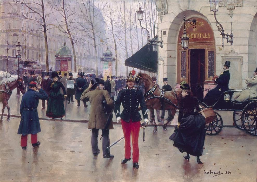 Le Boulevard Des Capucines Devant Le Théâtre Du Vaudeville. — Jean Georges Béraud