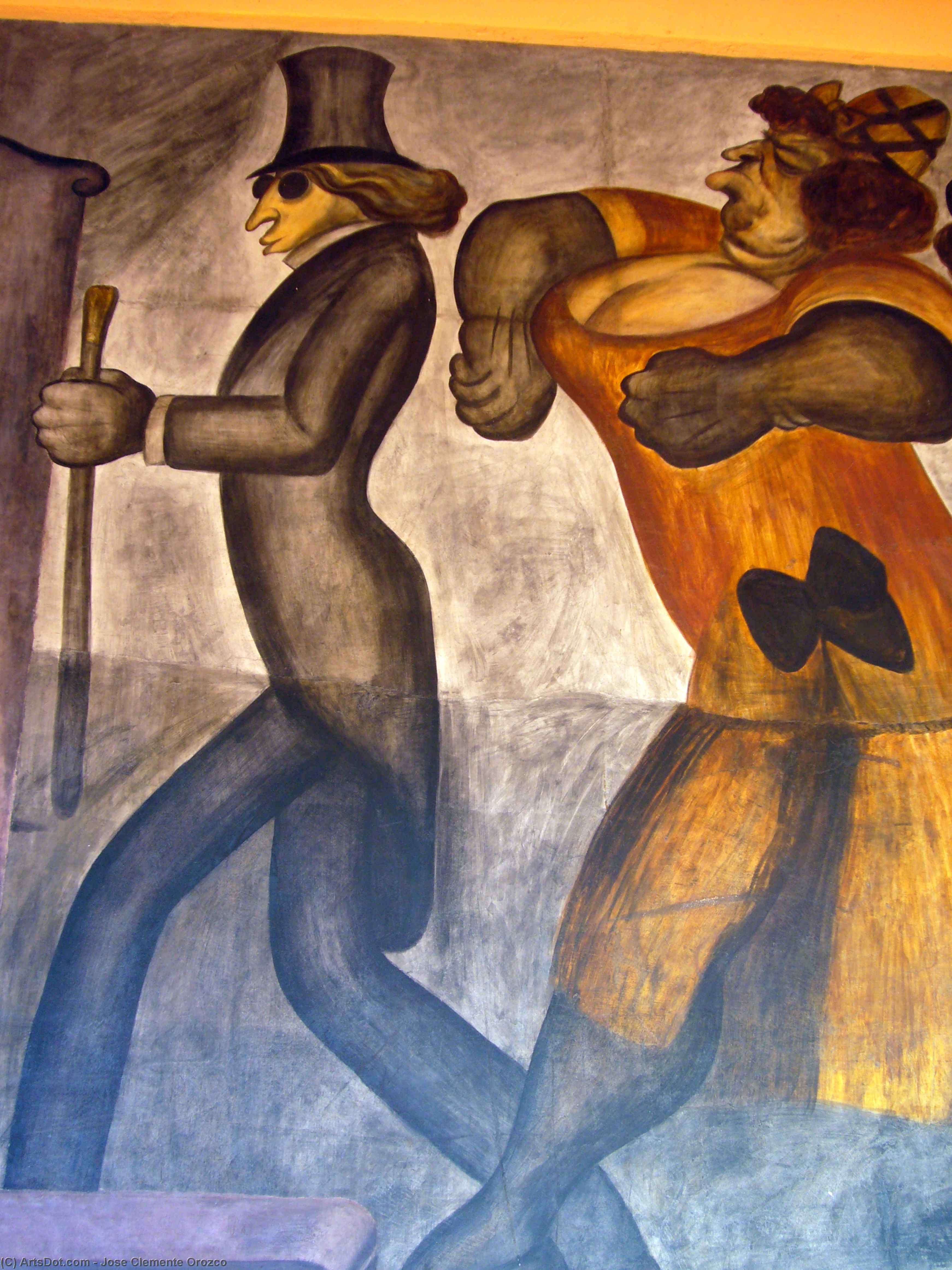 The Rich People (detail) — José Clemente Orozco