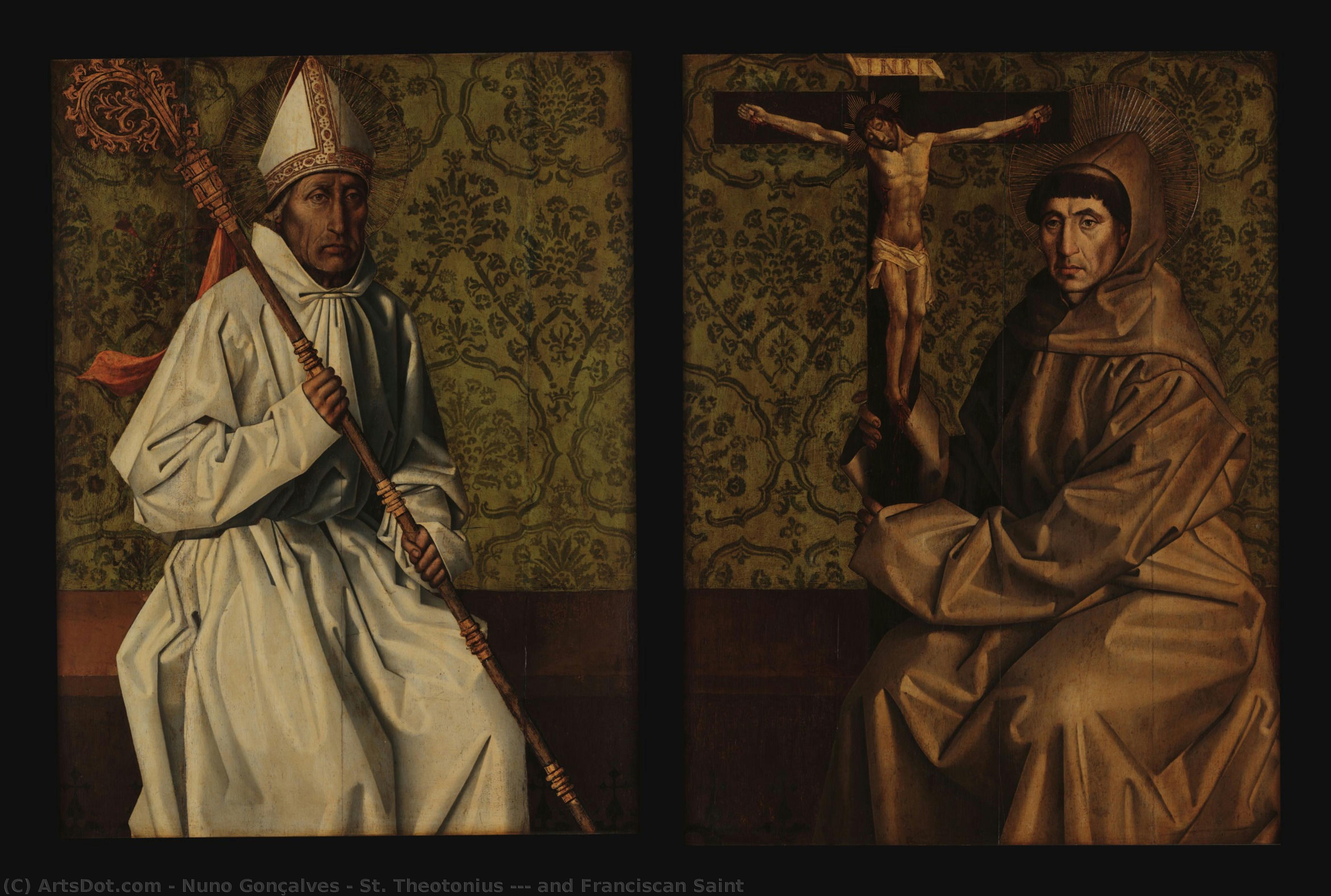 St. Theotonius (?) And Franciscan Saint — Nuno Gonçalves