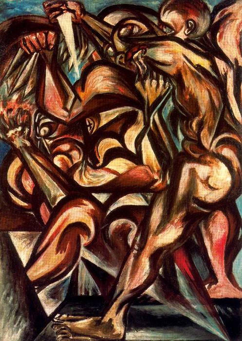 Untitled (naked Man With Knife) — Paul Jackson Pollock