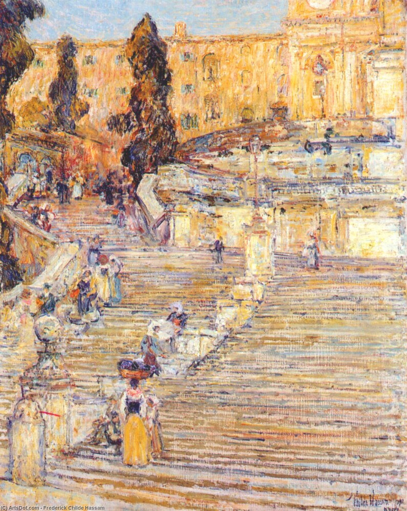 The Spanish Steps, Rome — Frederick Childe Hassam