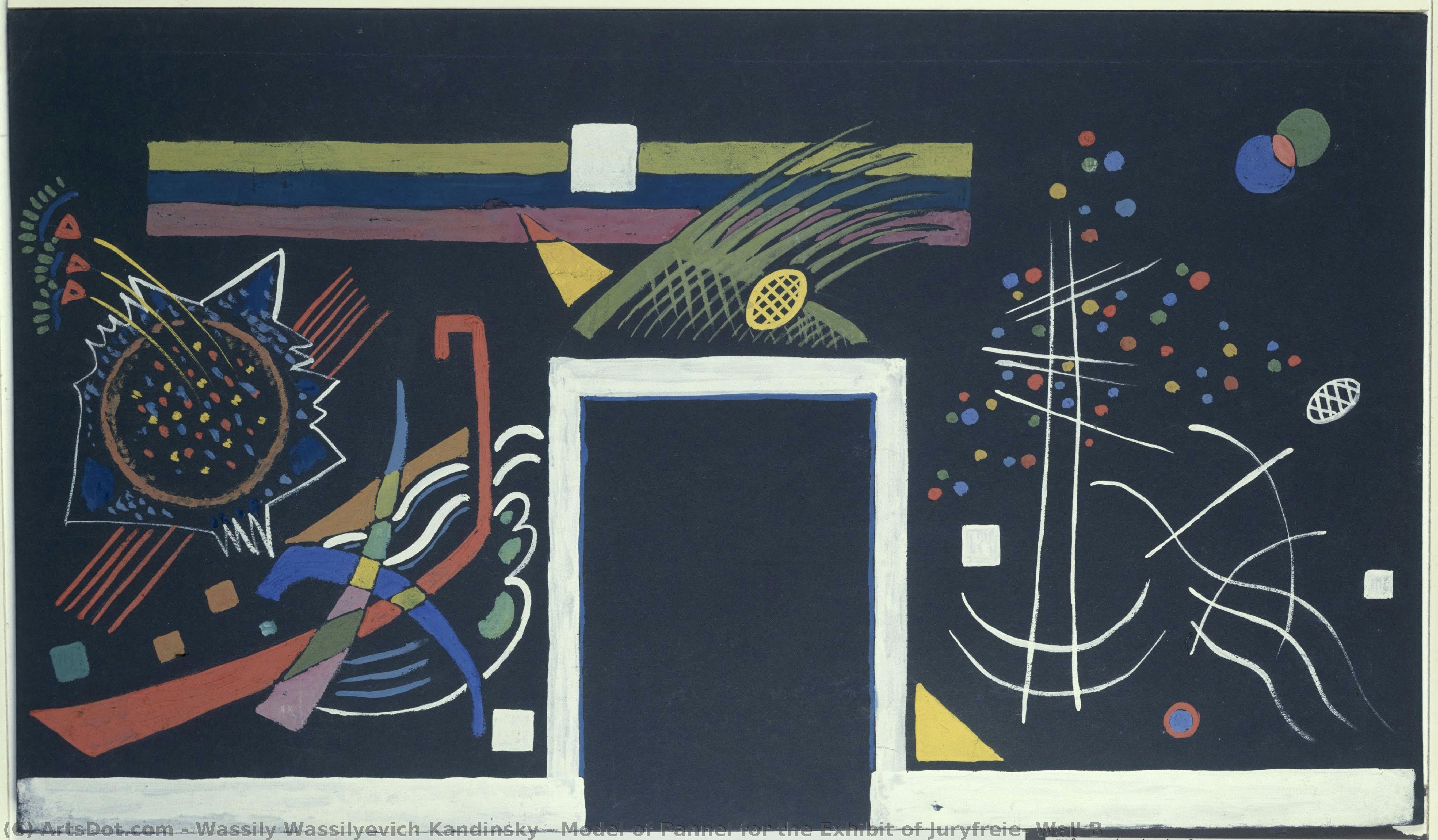 Model Of Pannel For The Exhibit Of Juryfreie: Wall B — Wassily Wassilyevich Kandinsky