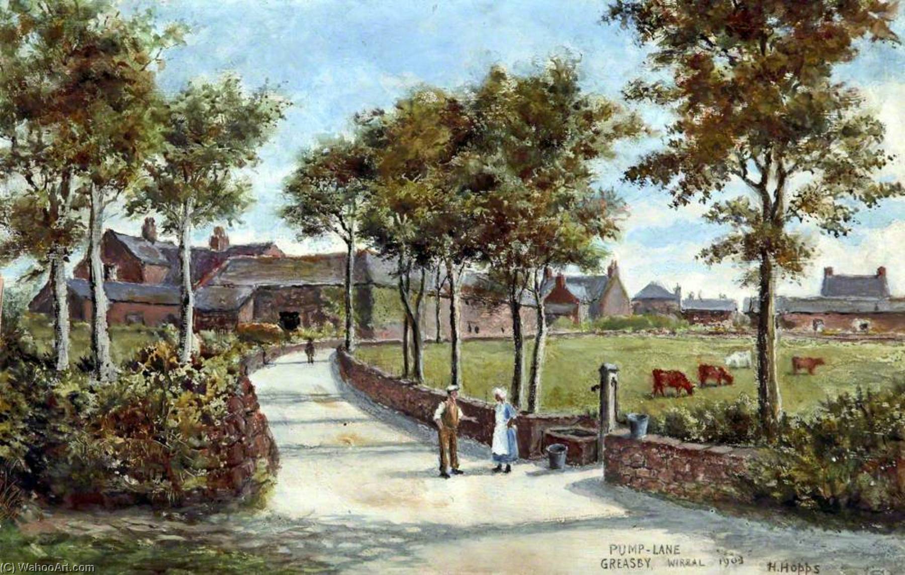 Pump Lane, Greasby, Wirral, 1903 — Harold Hopps