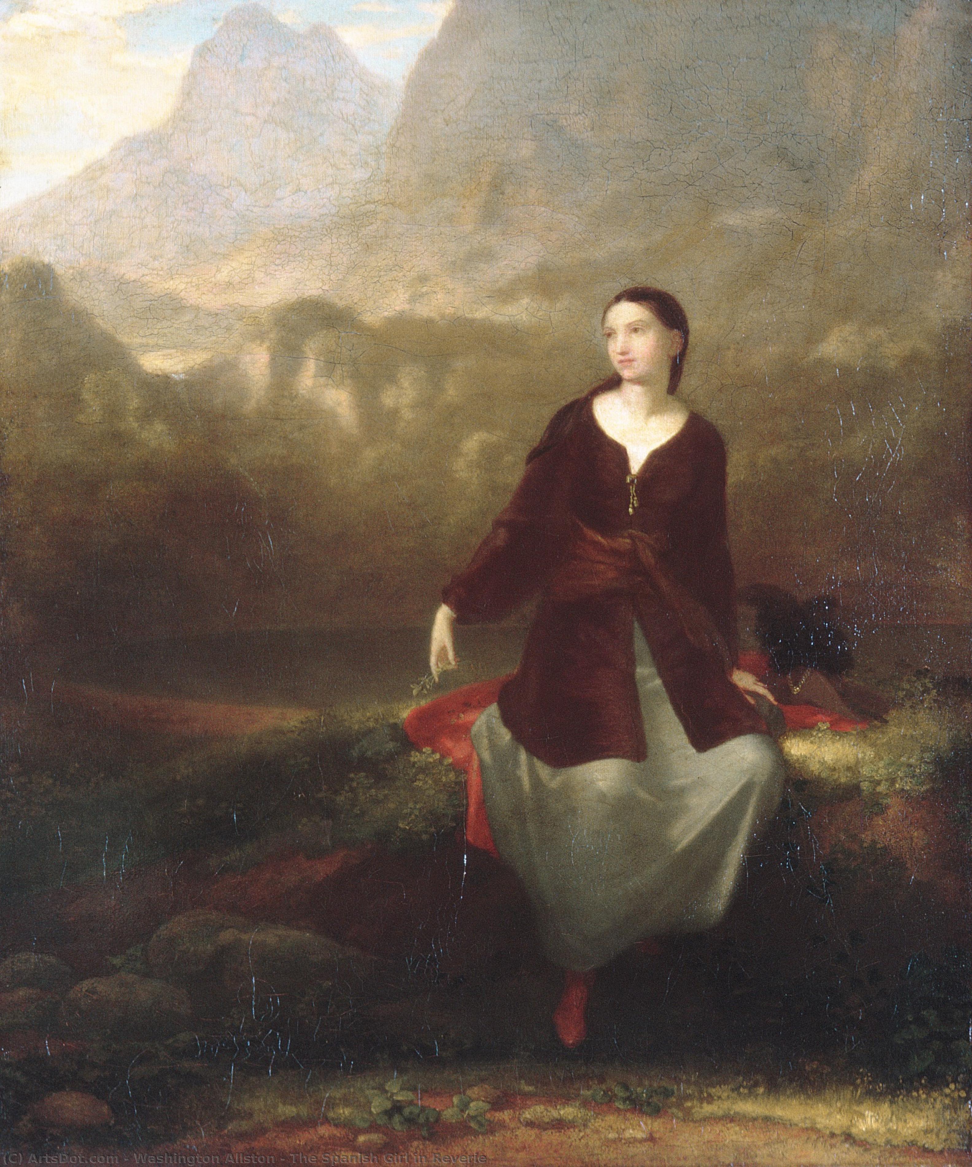 The Spanish Girl In Reverie — Washington Allston