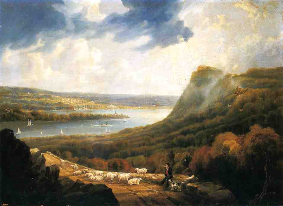View Of The Hudson River Near West Point — Robert Havell