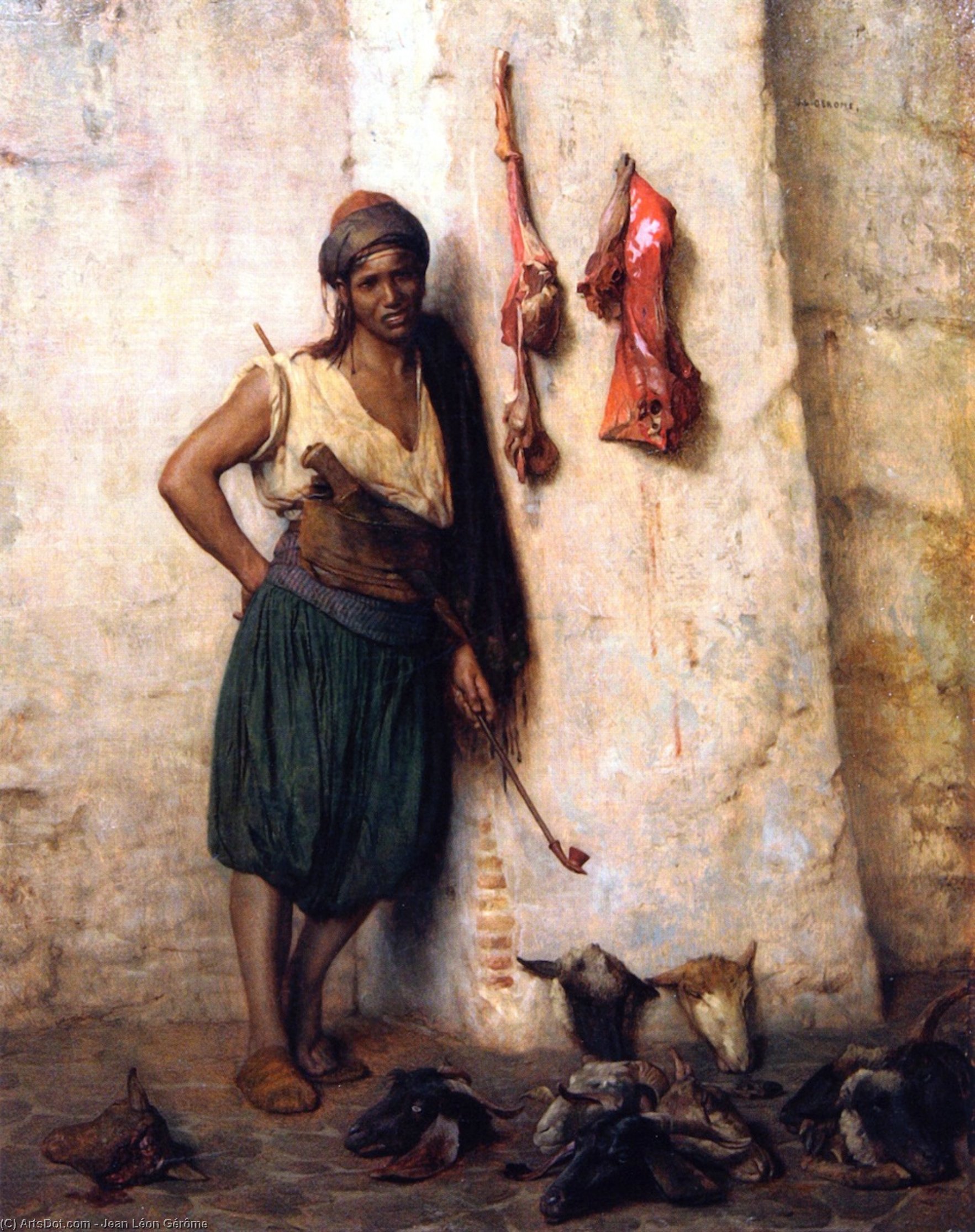 A Turkish Butcher Boy In Jerusalem — Jean-léon Gérôme