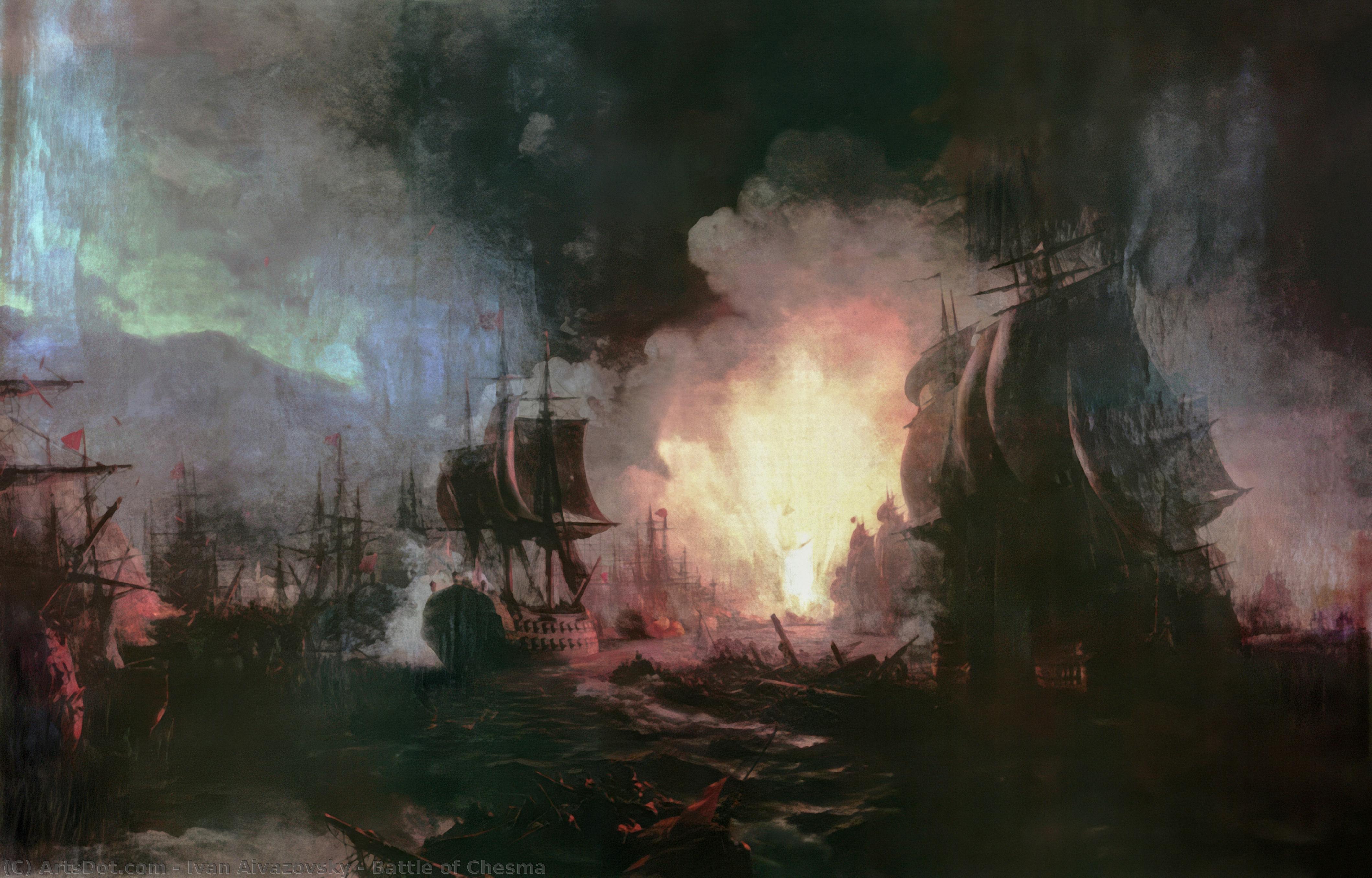Battle Of Chesma — Ivan Konstantinovich Aivazovsky