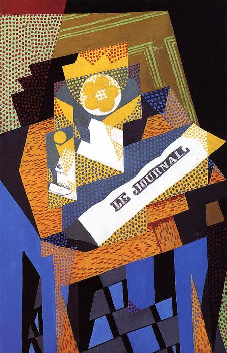 Newspaper And Fruit Dish — Juan Gris