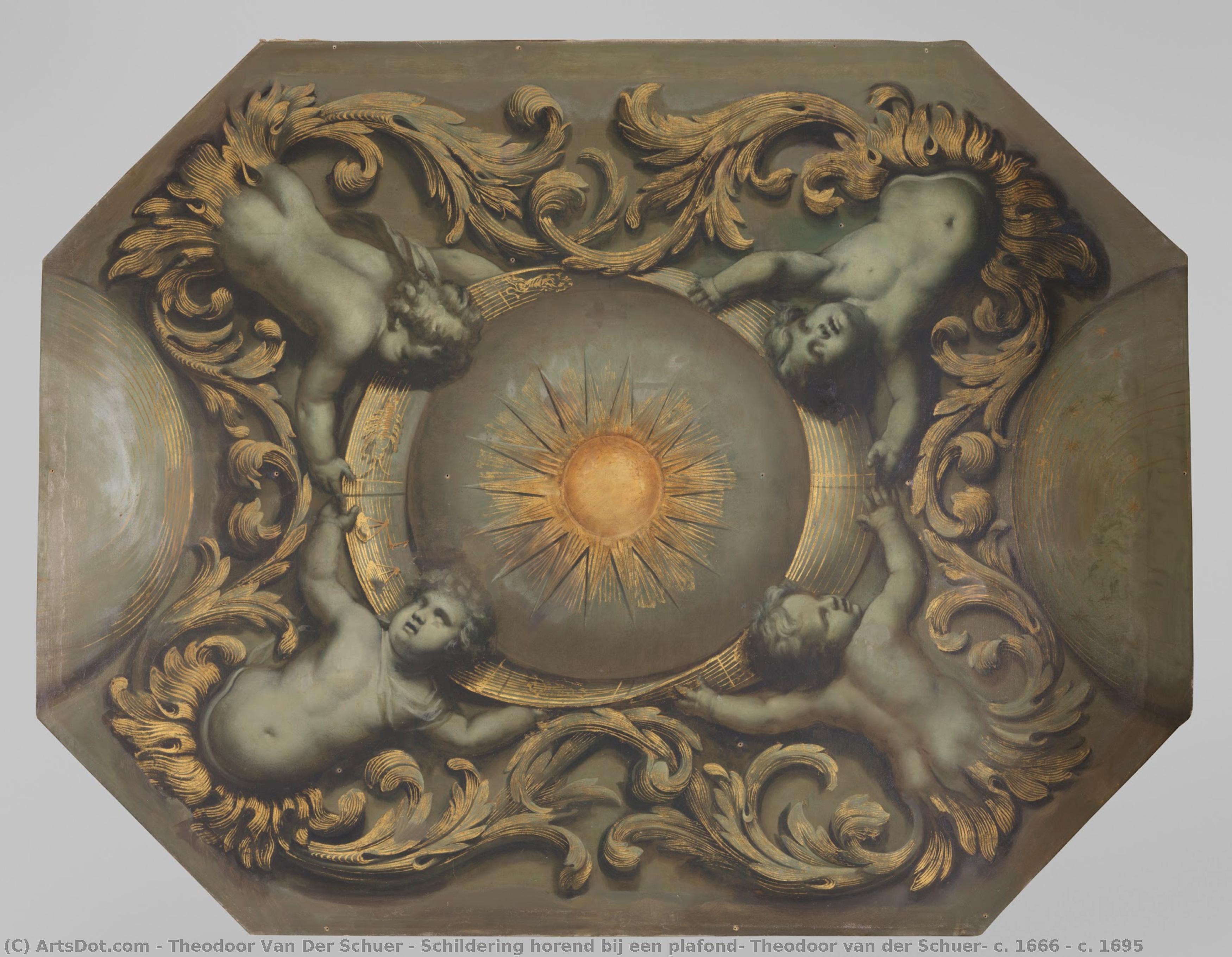 Schildering Horend Bij Een Plafond, Theodoor Van Der Schuer, C. 1666 - C. 1695 — Theodoor Van Der Schuer