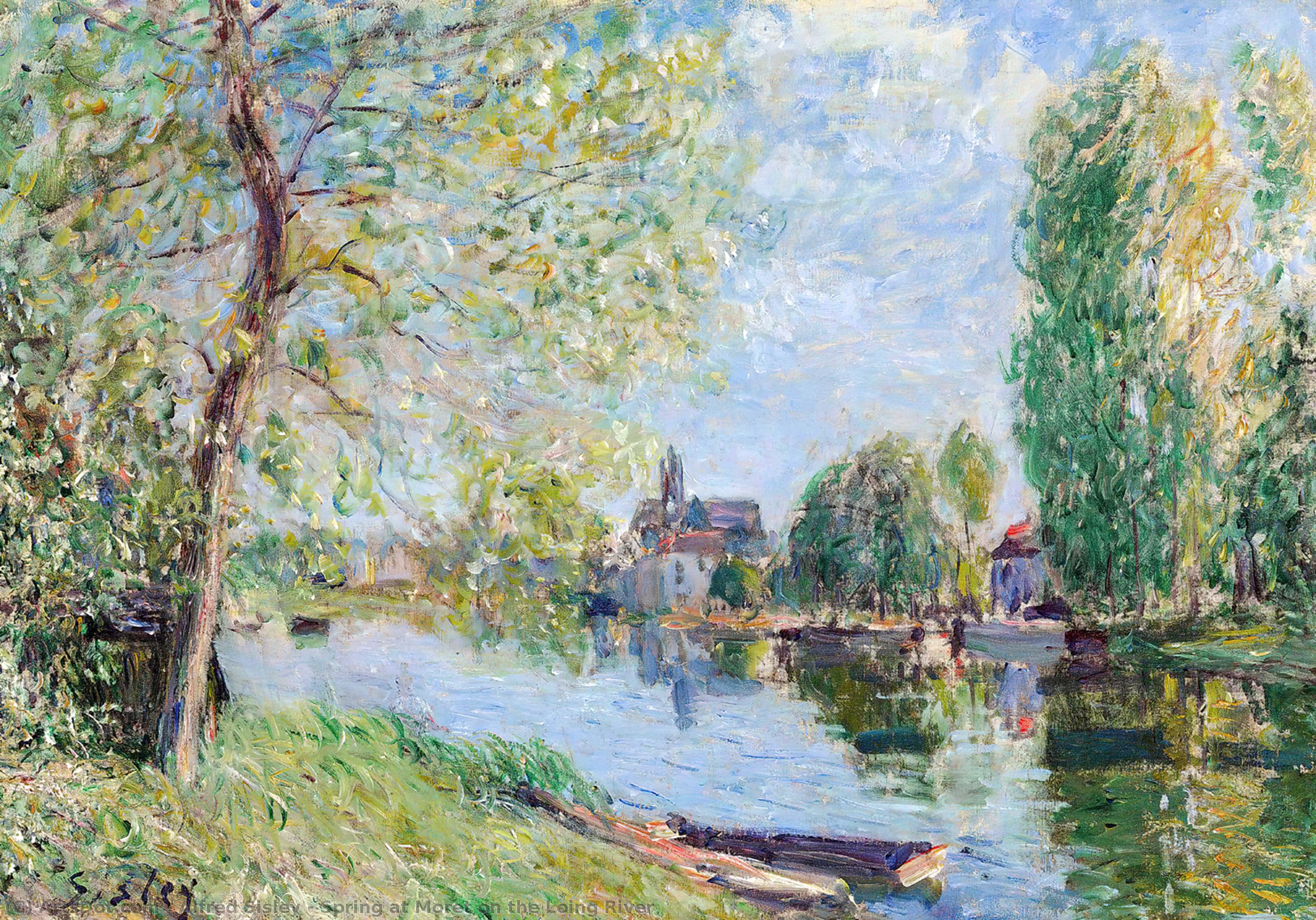 Spring At Moret On The Loing River — Alfred Sisley