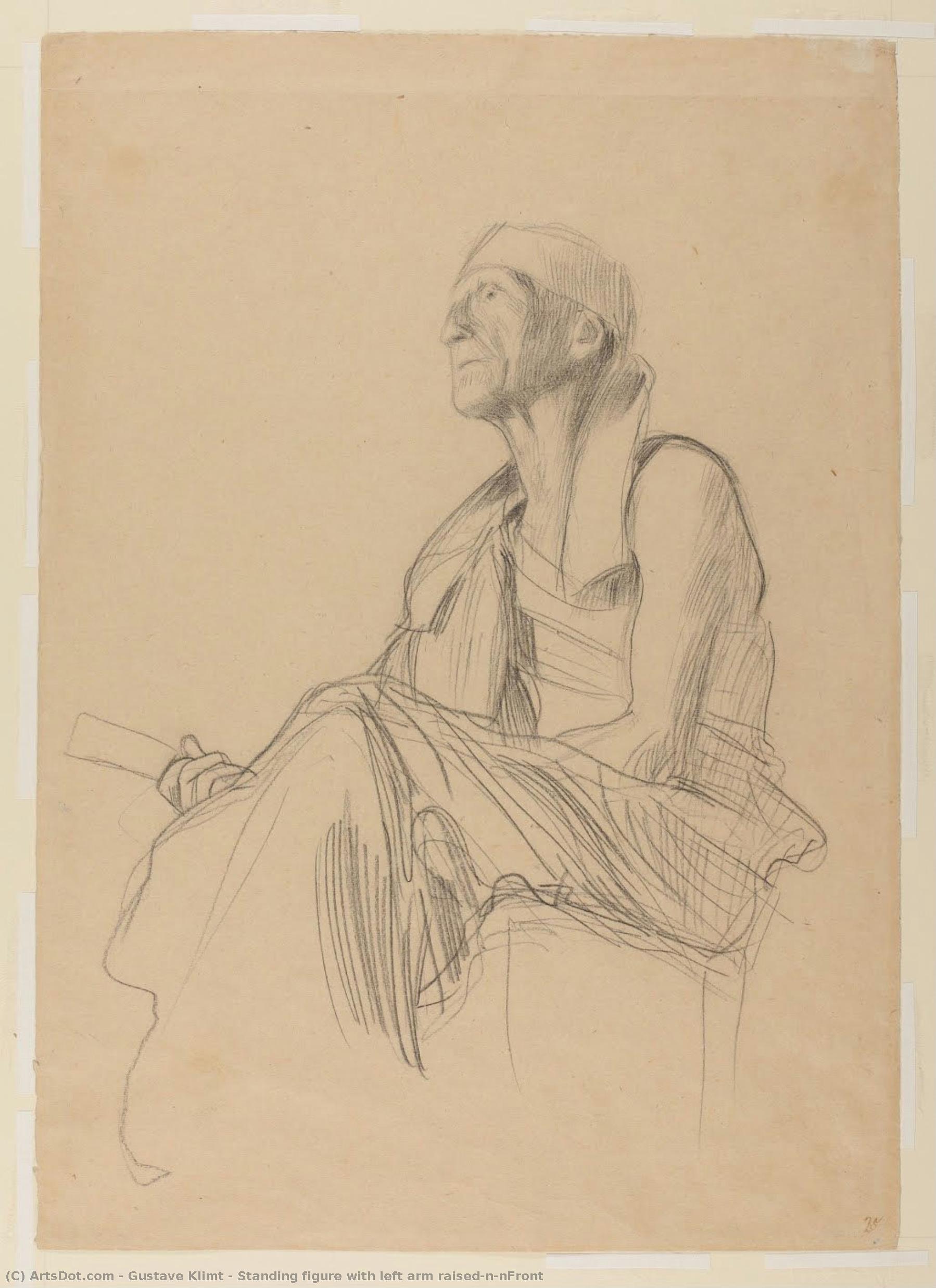 Standing Figure With Left Arm Raised\n\nfront — Gustav Klimt