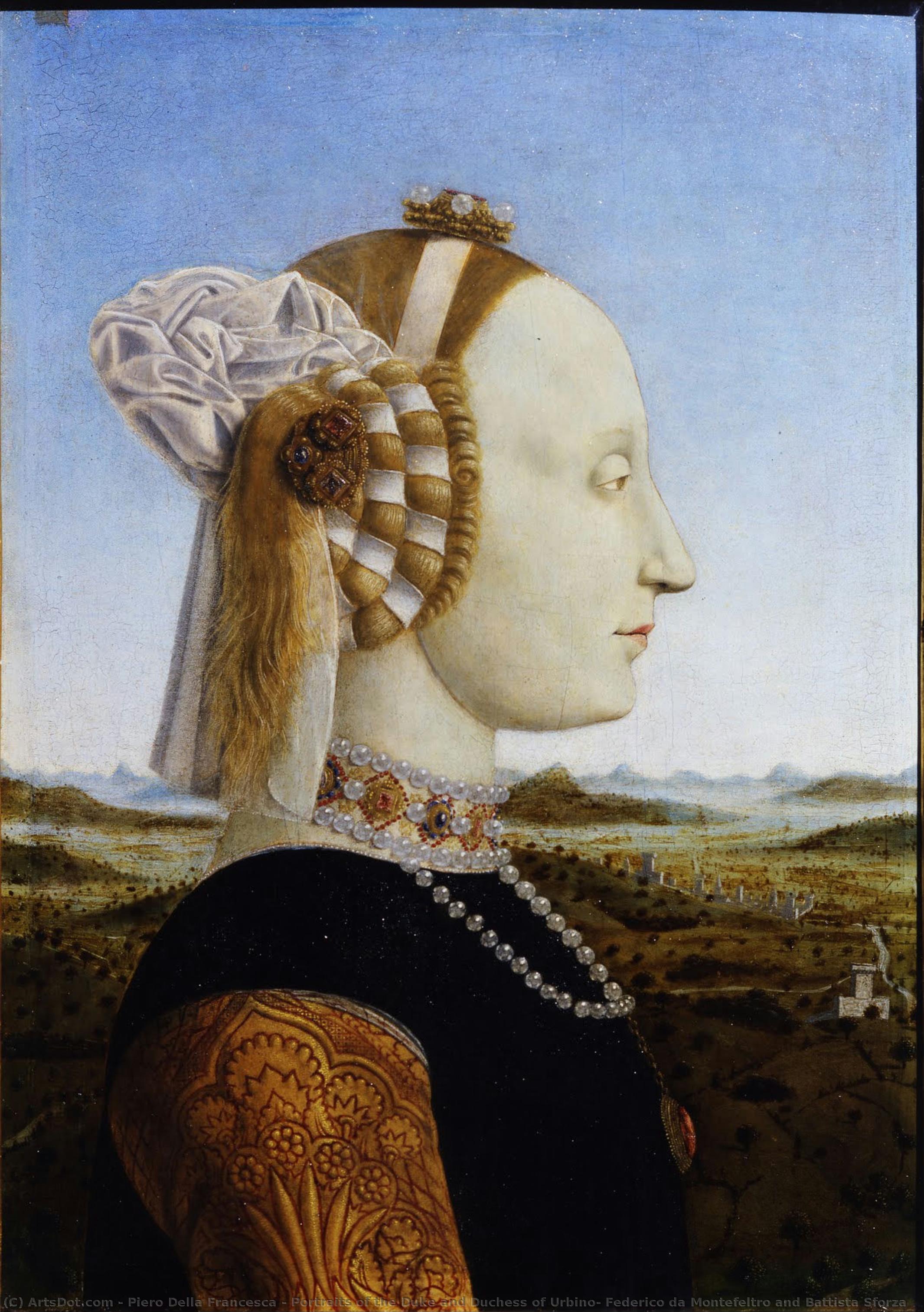 Portraits Of The Duke And Duchess Of Urbino, Federico Da Montefeltro And Battista Sforza — Piero Della Francesca
