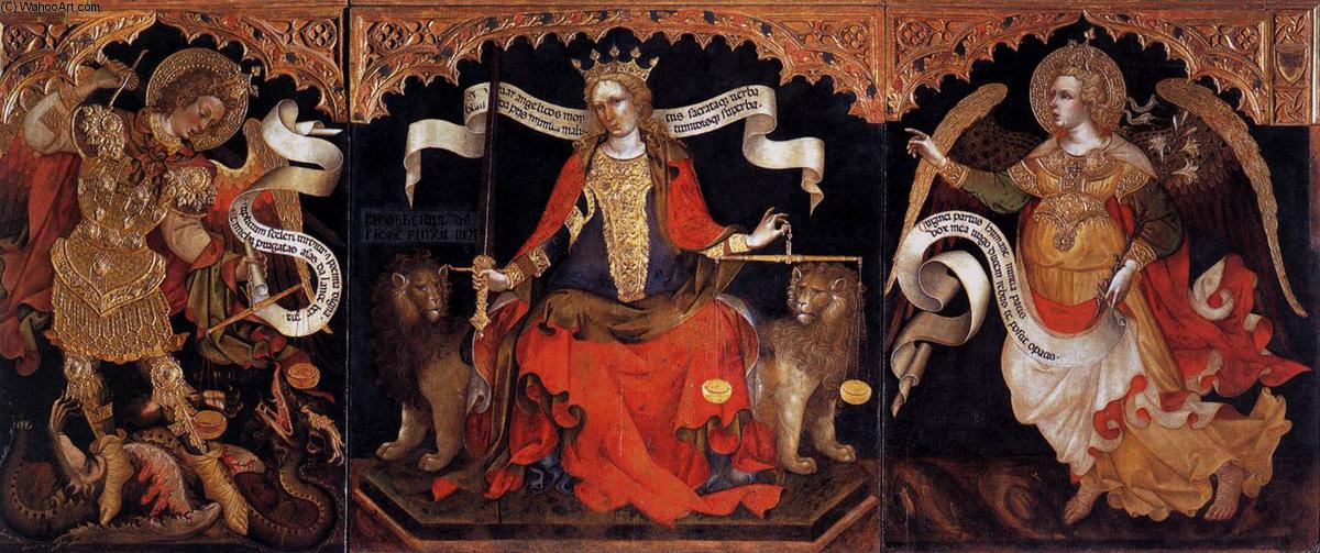 Justice Between The Archangels Michael And Gabriel — Jacobello Del Fiore