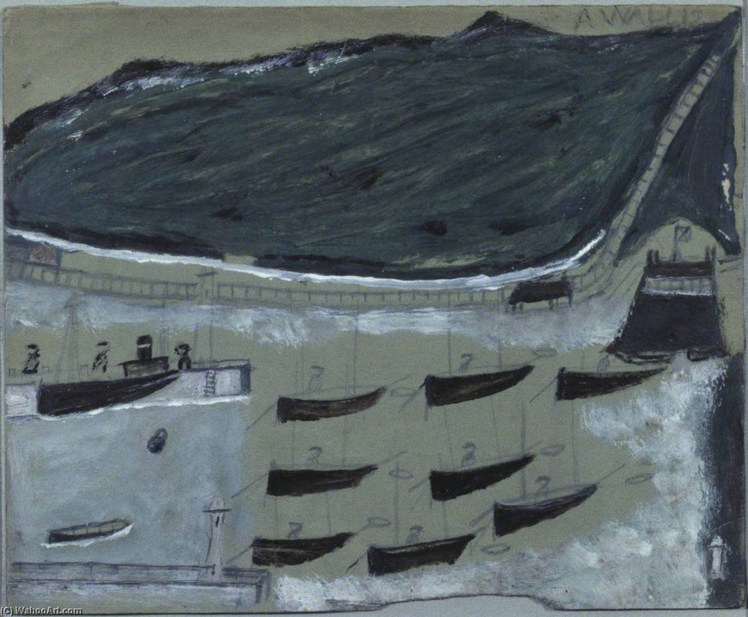 Boats At Rest In Mount's Bay — Alfred Wallis