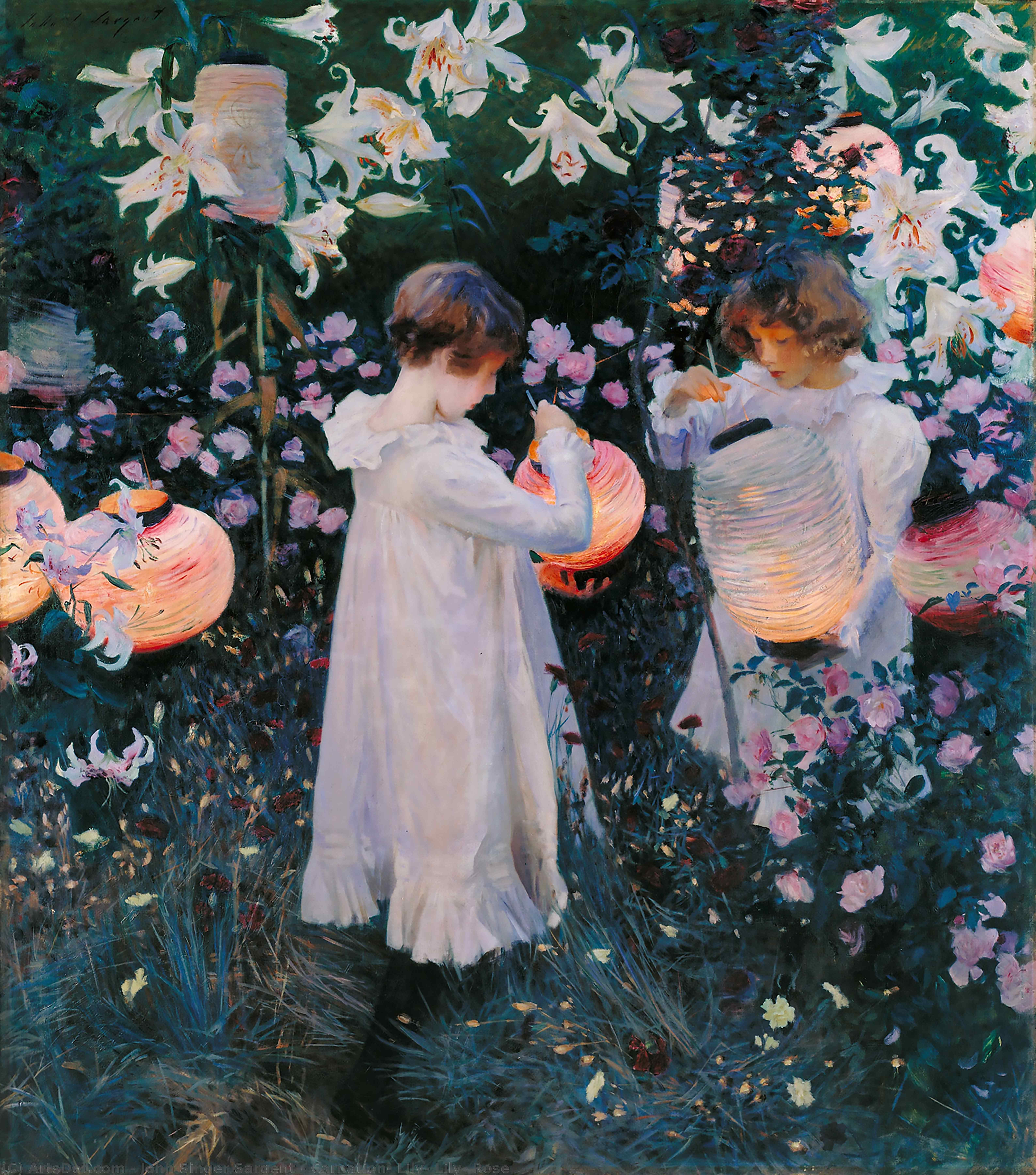 Carnation, Lily, Lily, Rose — John Singer Sargent