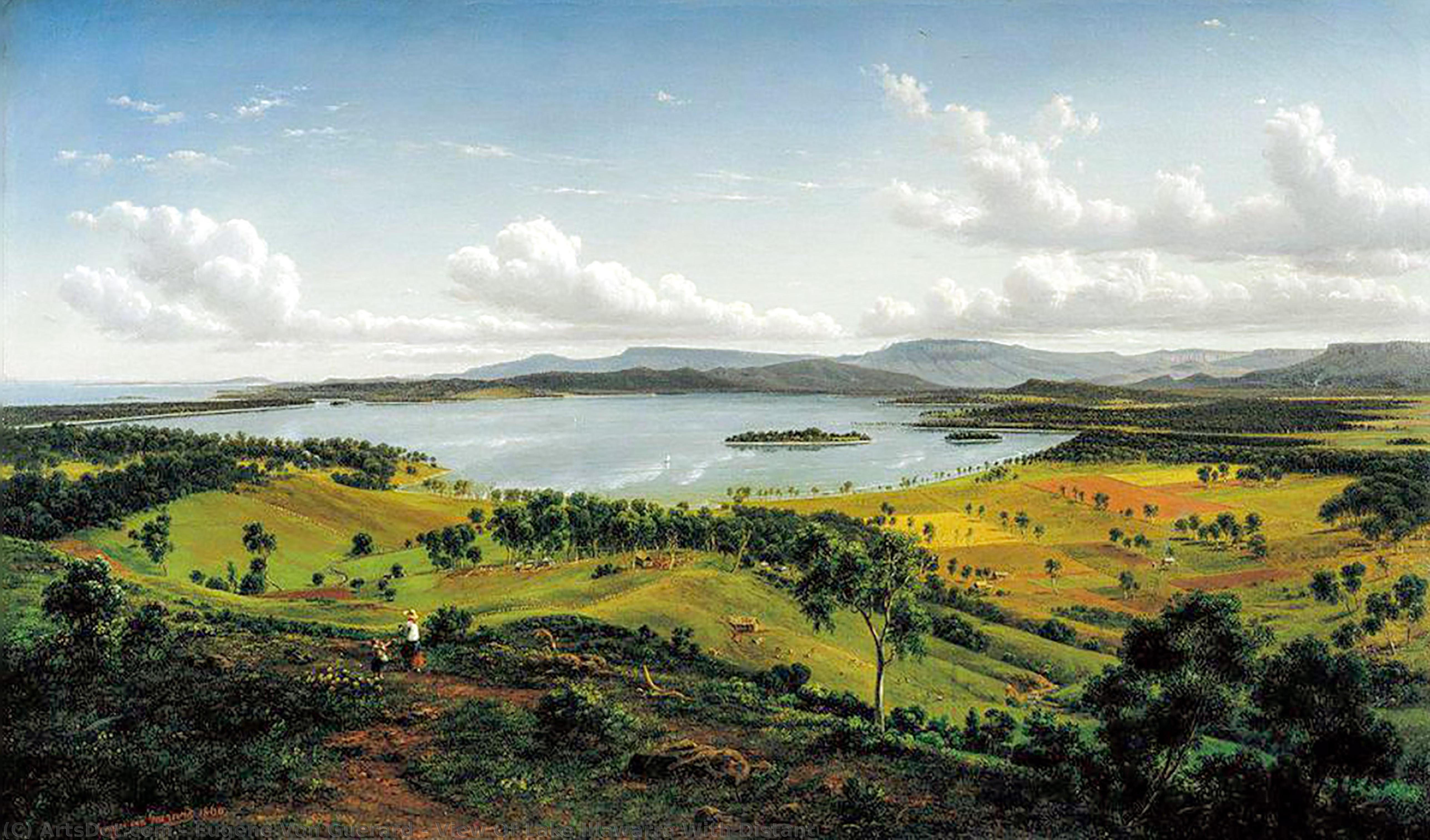 View Of Lake Illawarra With Distant — Eugene Von Guérard