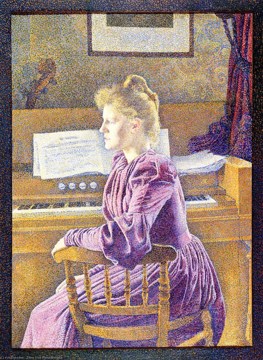 Maria Sethe At The Harmonium — Theo Van Rysselberghe