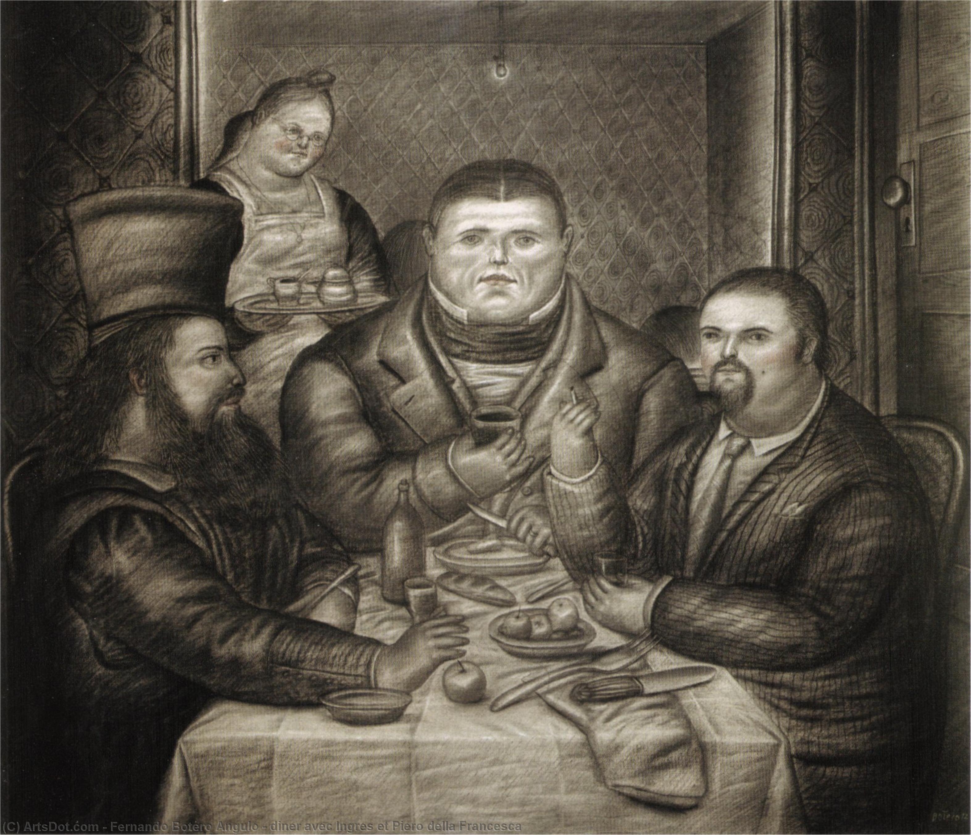 Diner Avec Ingres Et Piero Della Francesca — Fernando Botero
